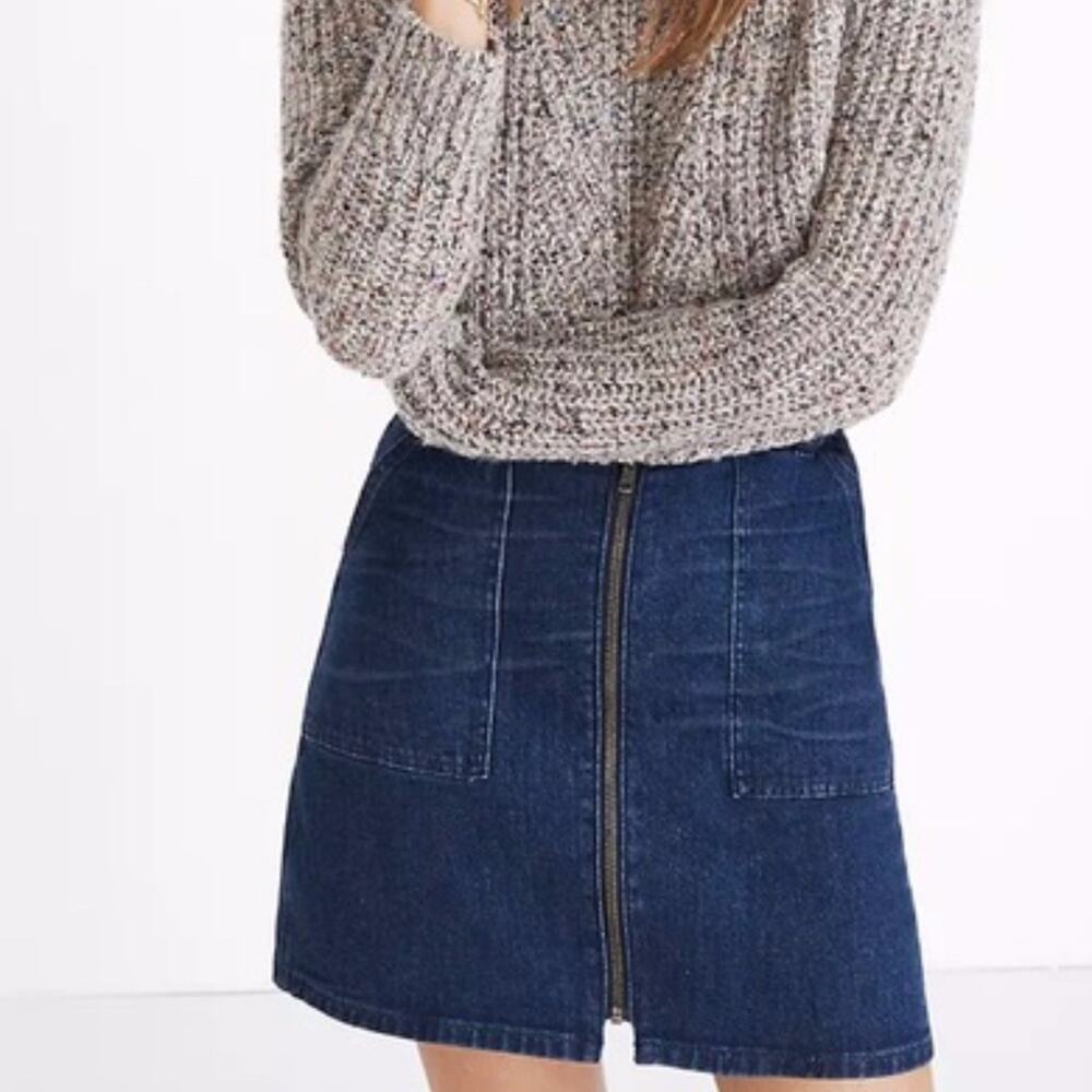 Madewell Denim Utility Zip Skirt Size 24